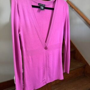 New York & Company Fuchsia Cardigan Sweater